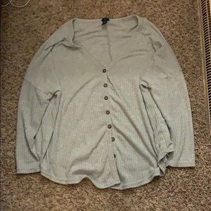 Oversized lightweight button down